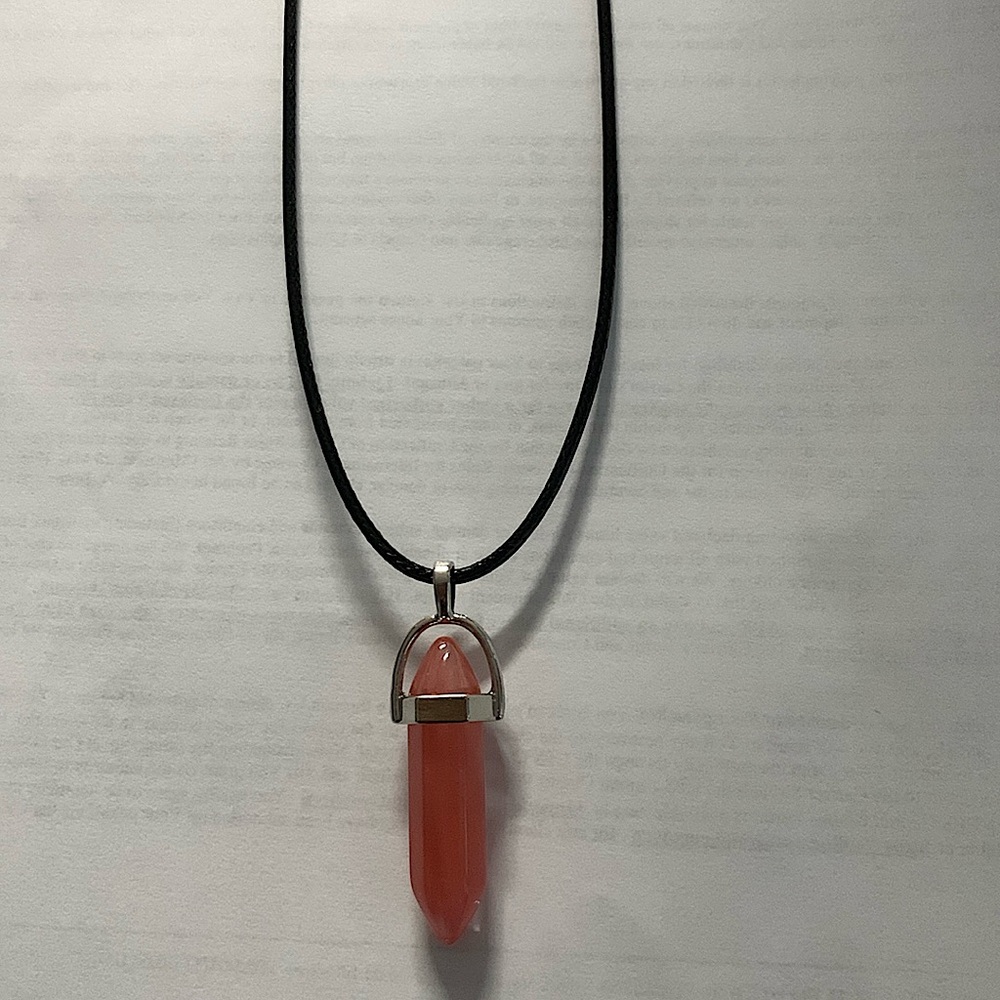 Crystal Necklace Gemstone Pendant Hexagonal